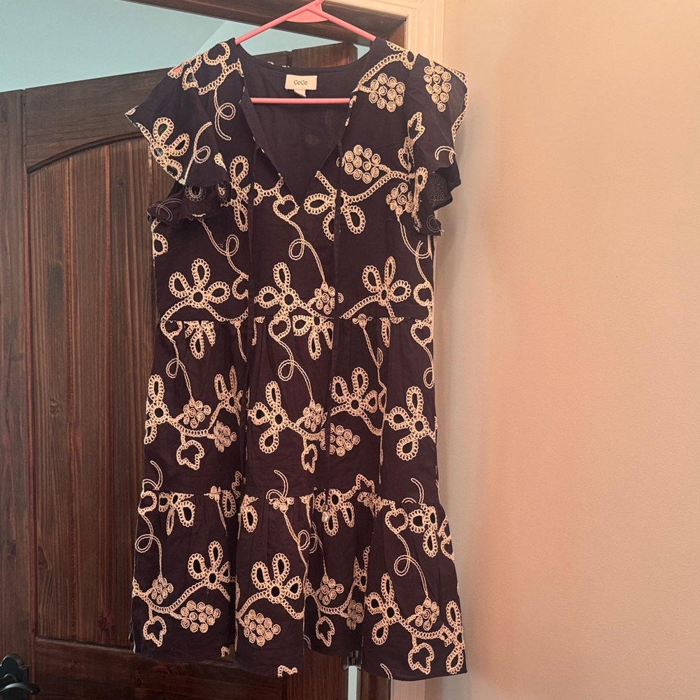 CeCe Elegant Navy Dress